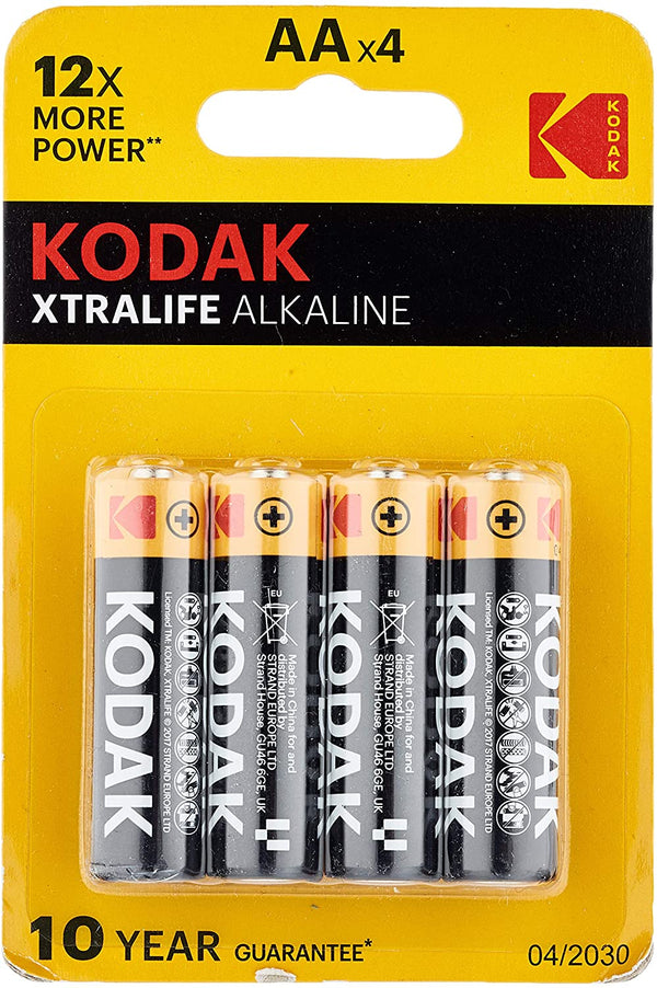 PILAS KODAK ALCALINAS AA (BLISTER 4 UNIDADES)