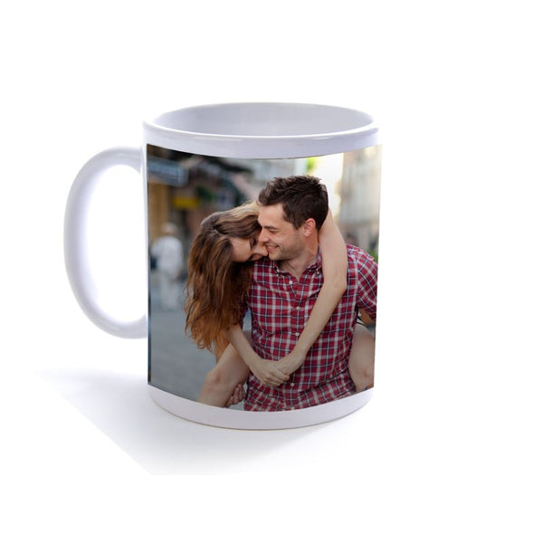 Taza blanca de cerámica con imagen personalizada